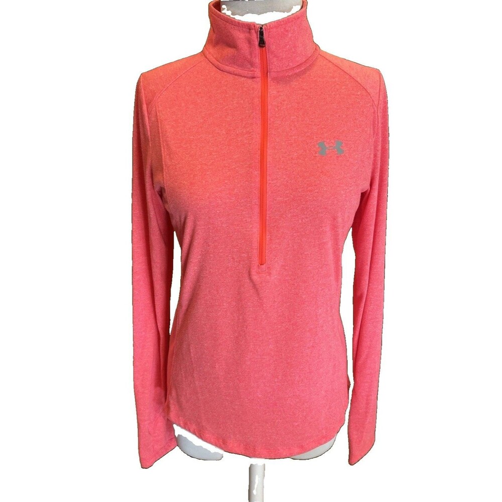 UA Under Armour  Half Zip Top Medium Athletic Athleisure Gym Running Heat Gear